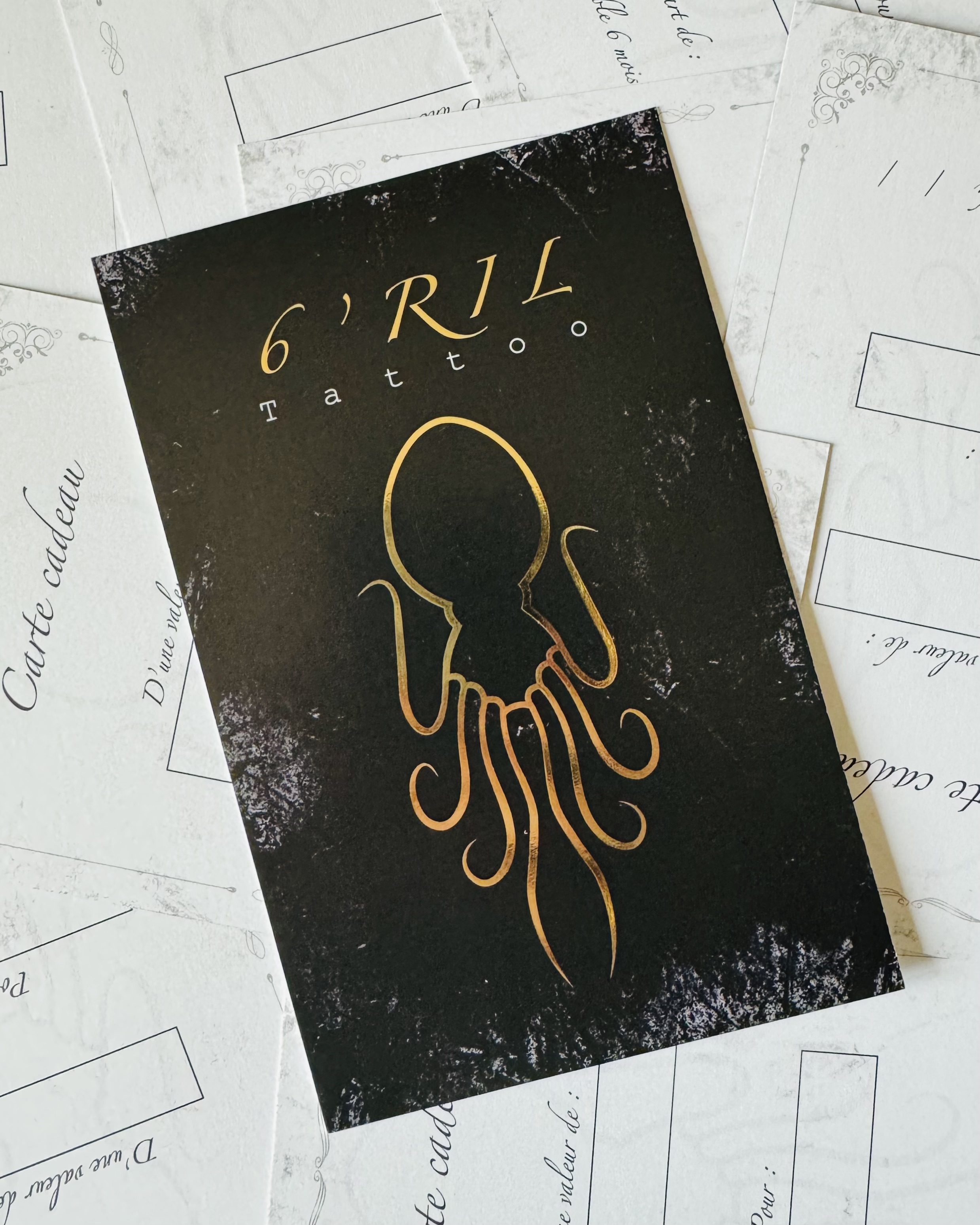 Carte cadeau 6'Ril Tattoo verso